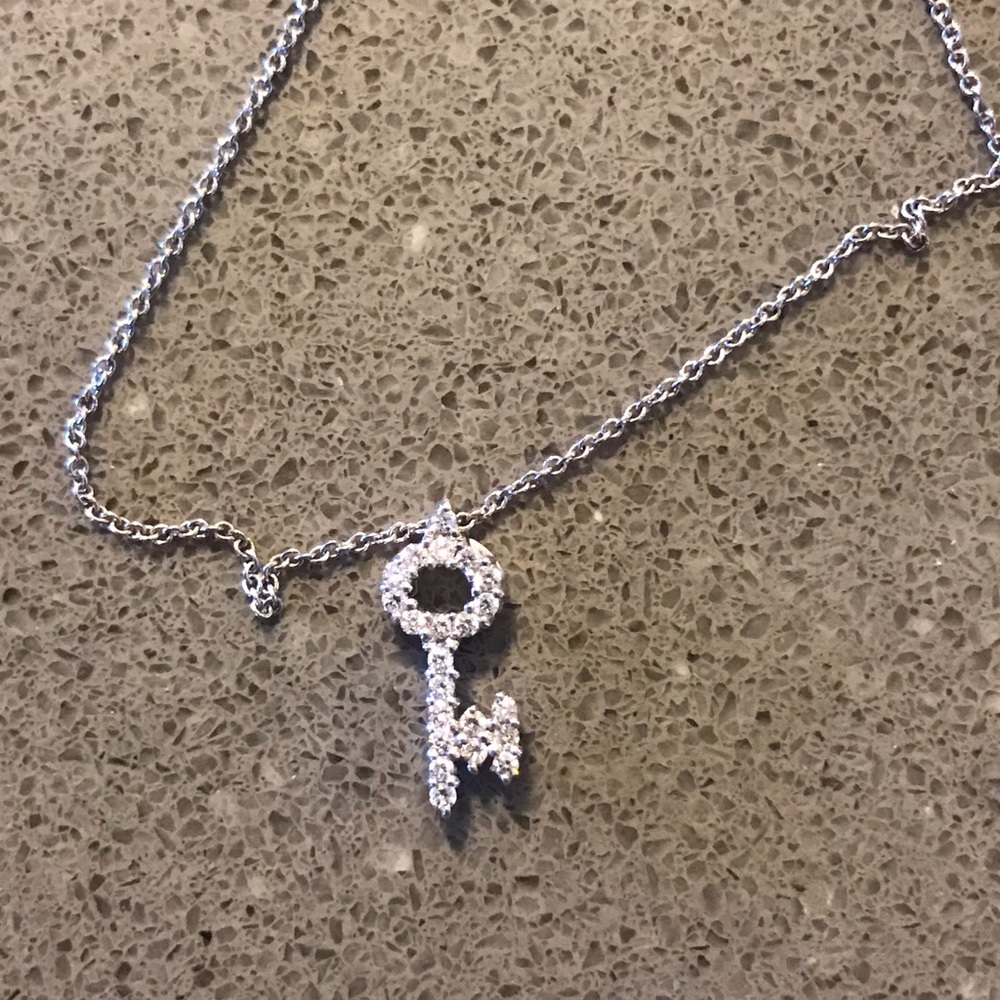 Roberto Coin 18k Diamond Tiny Treasure Key - image 1